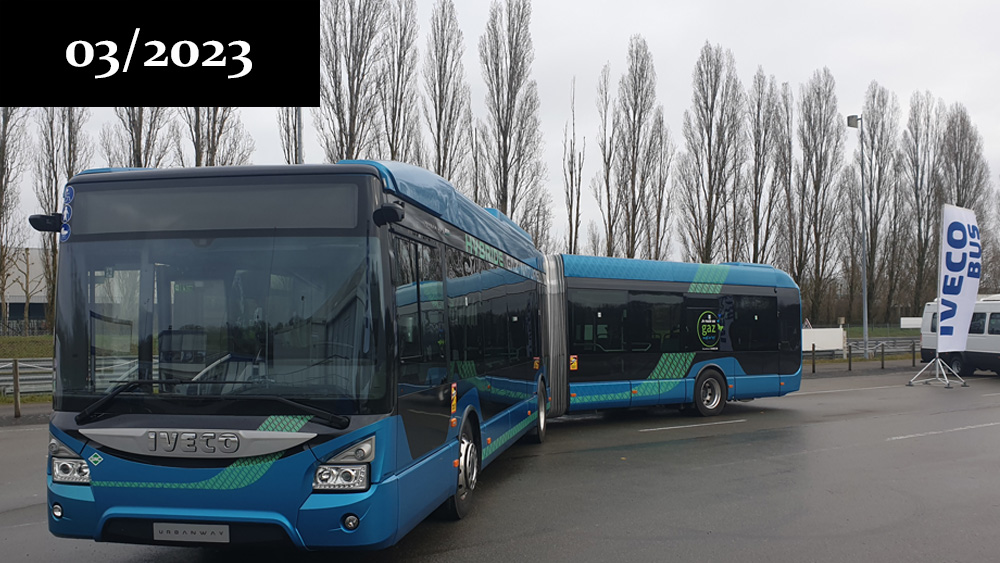 L'Urbanway d'Iveco Bus roulant au gaz naturel